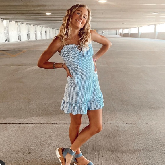 PacSun | Dresses | Pacsun Blue And White Dress Womans Size Small | Poshmark